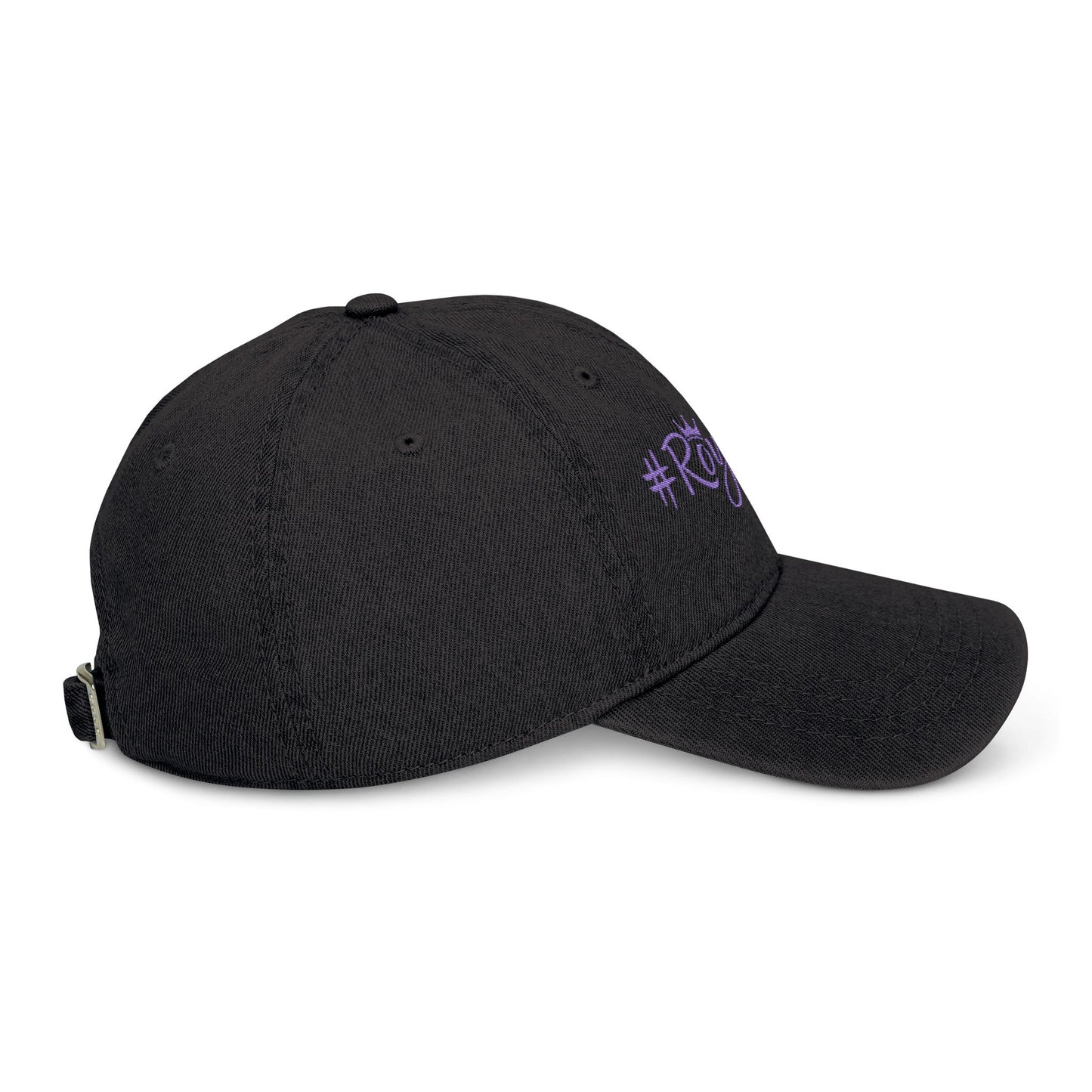 #Royalty Embroidered Denim Hat