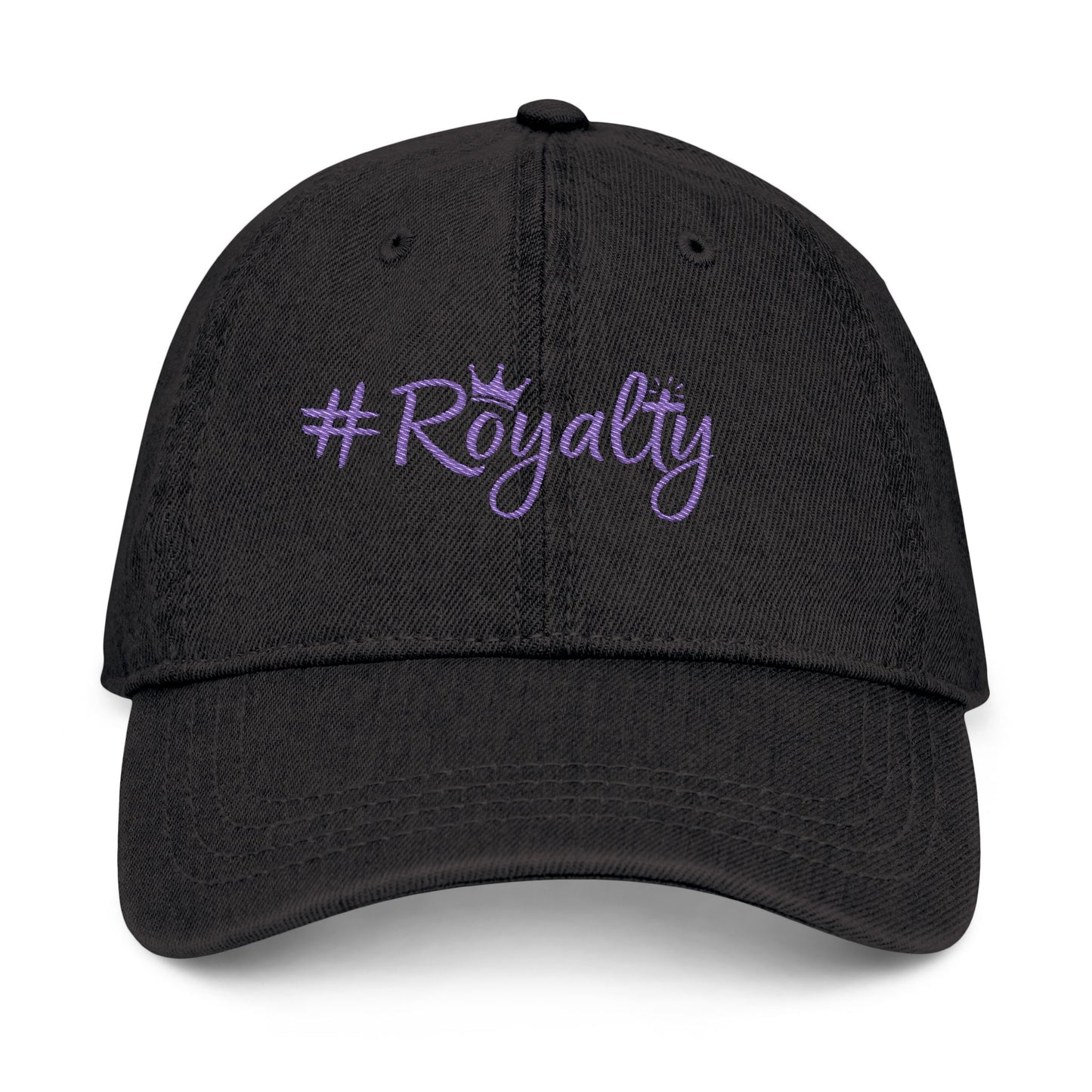 #Royalty Embroidered Denim Hat