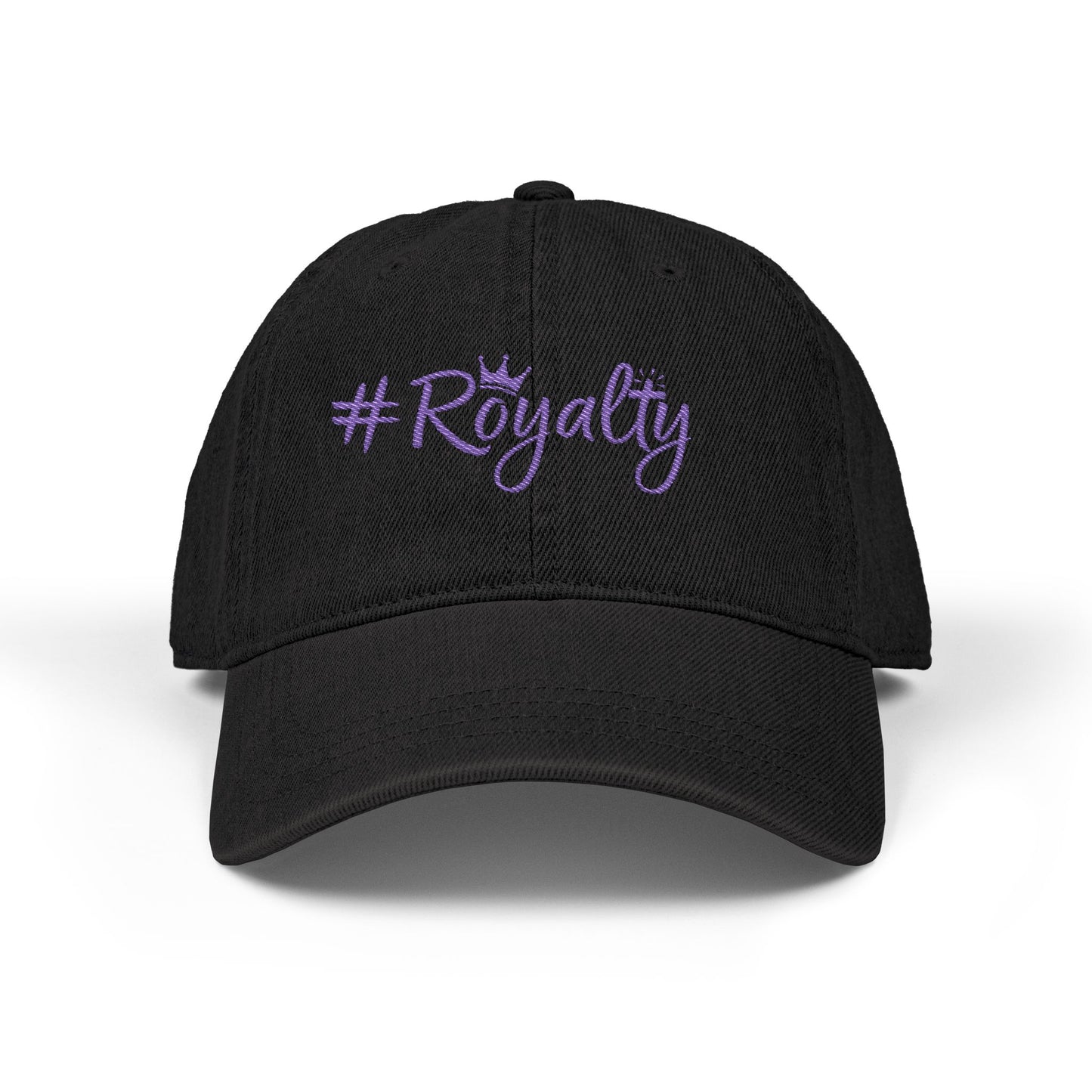 #Royalty Embroidered Denim Hat