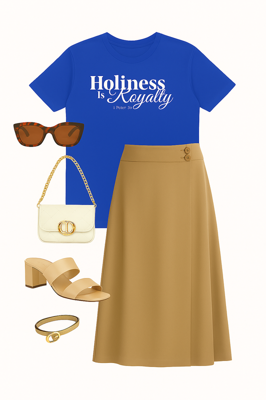 Holiness Is Royalty Statement Short Sleeve Shirt